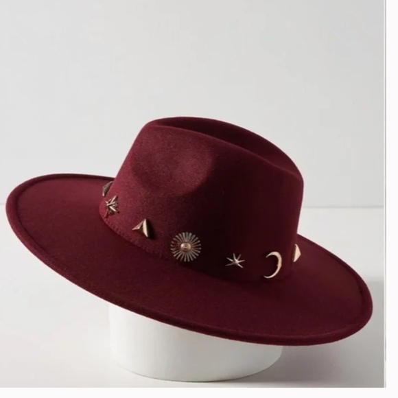 Charm-Trimmed Rancher Boho Peasant Hipster Hippie Art Deco Farm Hip Desert Hat